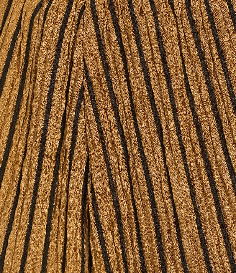 Calessa Knit Stripe Comfort Pull-On Pants