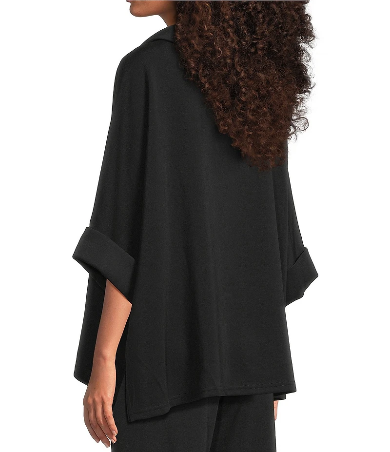 Calessa Coordinating Modal Knit Cowl Neck Elbow Length Sleeve Tunic