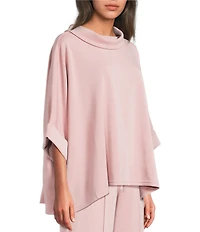 Calessa Coordinating Modal Knit Cowl Neck Elbow Length Sleeve Tunic