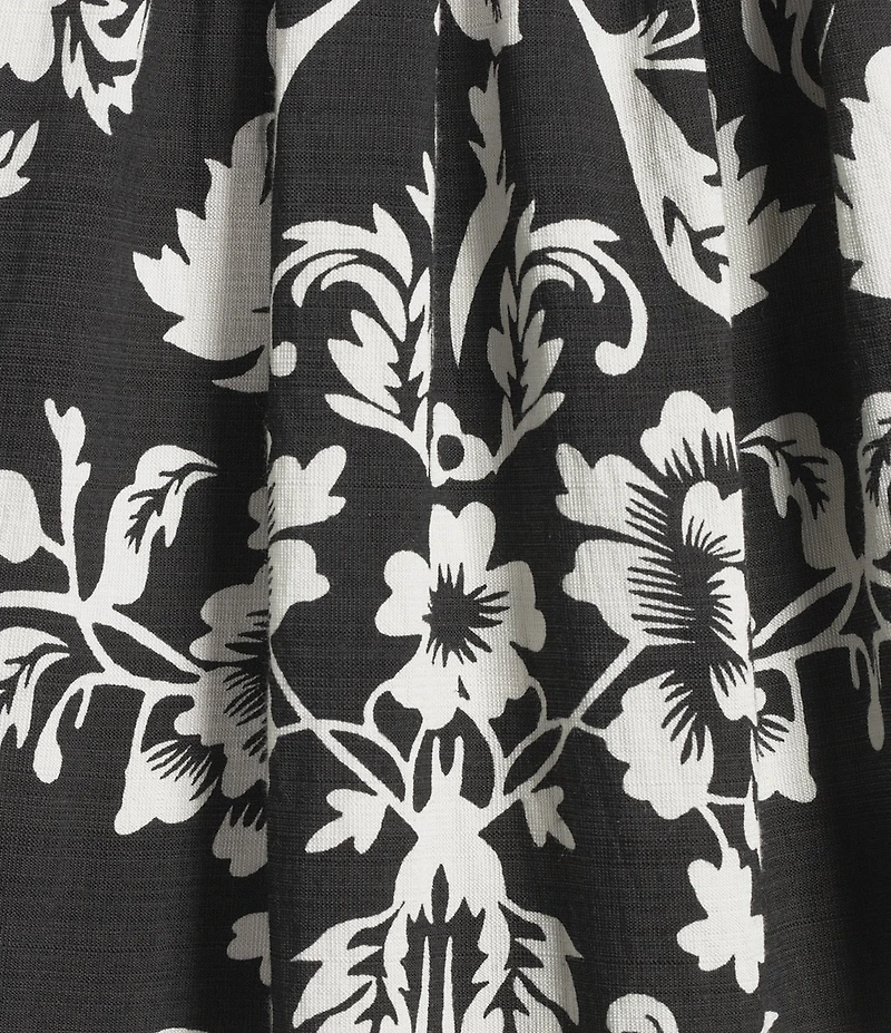 Calessa Modern Mosaic Split Round V-Neck Contrast Trim Tunic