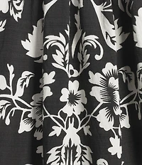 Calessa Modern Mosaic Split Round V-Neck Contrast Trim Tunic