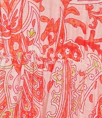 Calessa Paisley V-Neck 3/4 Bishop Sleeve Tiered Maxi Dress