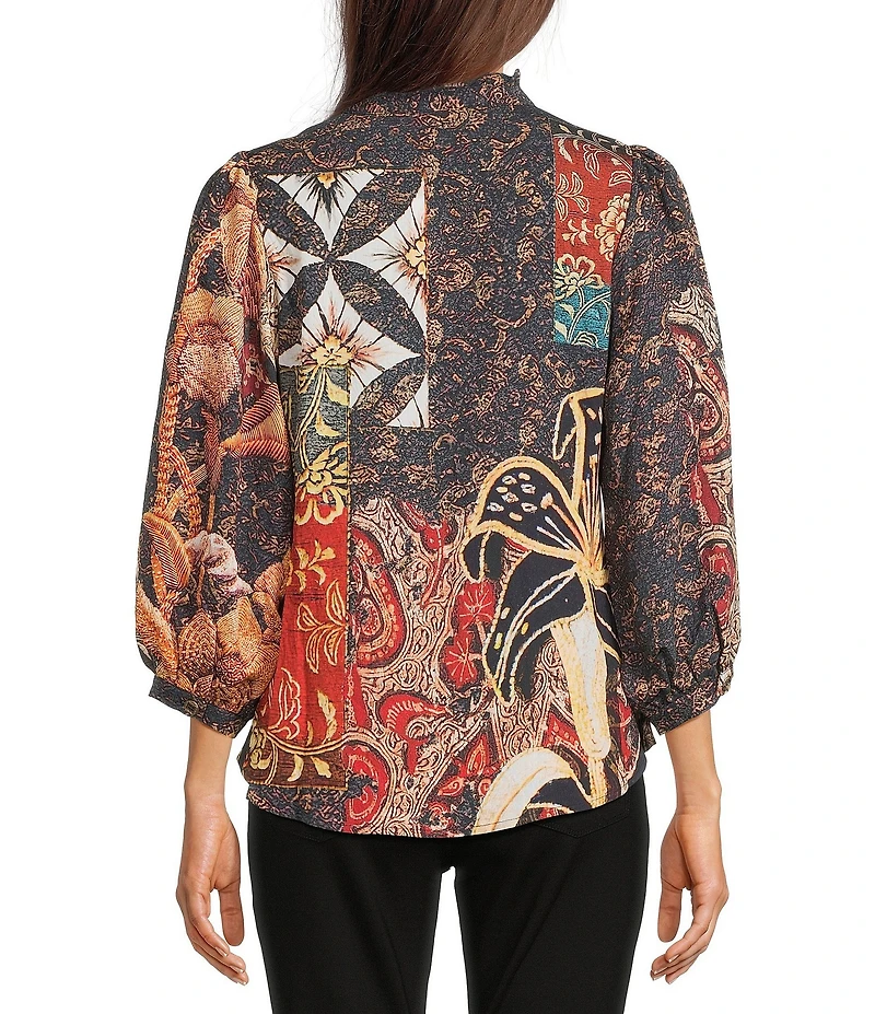 Calessa Petite Size Woven Paisley Tunic