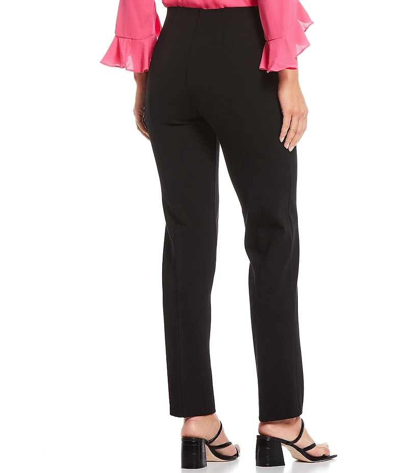 Calessa Petite Size 4-Way Stretch High Waisted Ponte Pants