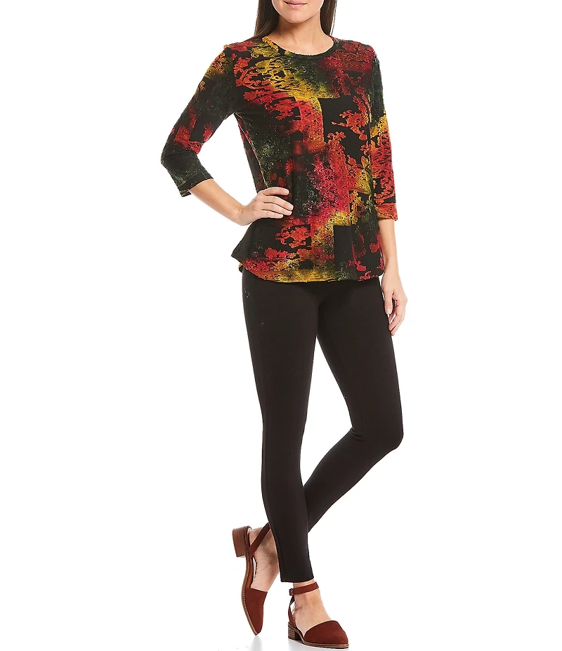 Calessa Petite Size Ponte Knit Pull-On Leggings