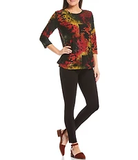Calessa Petite Size Ponte Knit Pull-On Leggings
