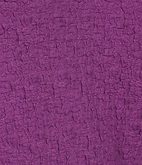 Calessa Petite Size Textured Bubble Knit Cowl Neck 3/4 Sleeve Tunic