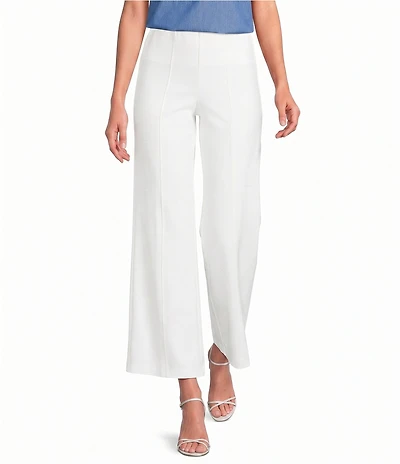 Calessa Petite Size Wide Leg Cropped Pull-On Pants