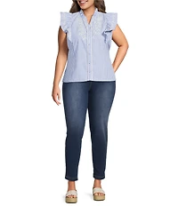 Calessa Plus Size 4-Way Stretch Denim Skinny Ankle Jeggings