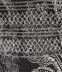 Calessa Plus Size Abstract Paisley Scoop Neck Ruffle Cap Sleeve Midi Dress