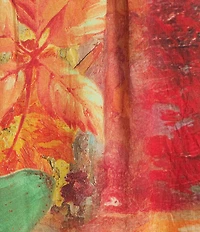 Calessa Plus Size Border Fall Print Point Collar Short Sleeve Midi Shirt Dress