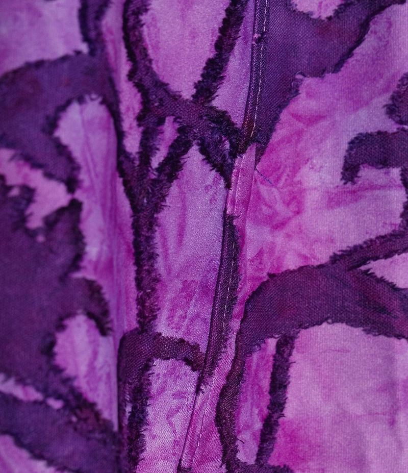 Calessa Plus Size Burnout Tie-Dye Knit Long Sleeve Open-Front Cardigan