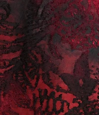 Calessa Plus Size Cowl Neck 3/4 Sleeve Burnout Tie Dye Knit Tunic