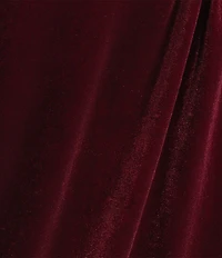 Calessa Plus Size Embroidered Ruffle Split V-Neck Long Sleeve Button-Front Velvet Tunic