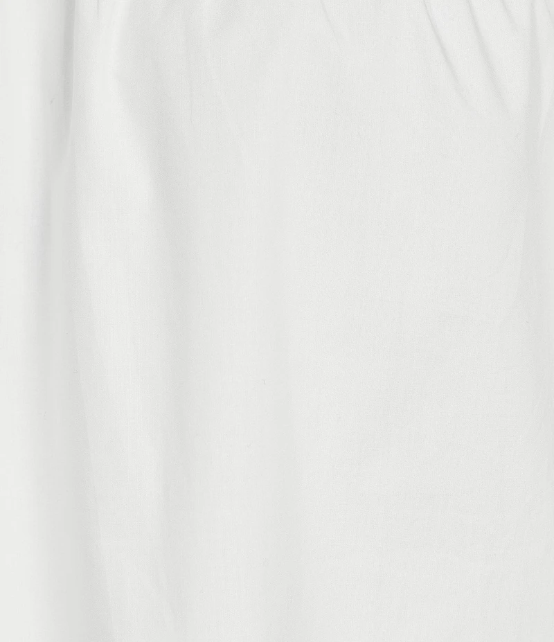 Calessa Plus Size Embroidered Split V-Neck Short Sleeve Tunic