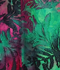 Calessa Plus Size Knit Burnout Tie-Dye Knit Long Sleeve Open-Front Cardigan