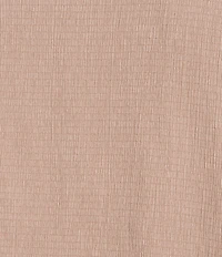 Calessa Plus Size Knit Round Neck Elbow Length Sleeve Elastic Hem Top
