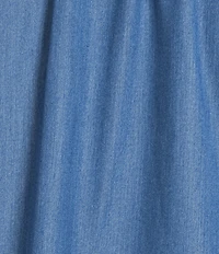 Calessa Plus Size Knit Split V-Neck Beaded Short Puff Balloon Sleeve Tunic