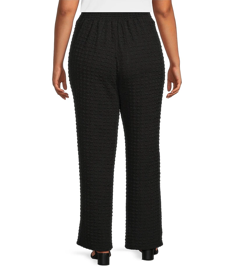 Calessa Plus Size Knit Straight Leg Pull-On Pants