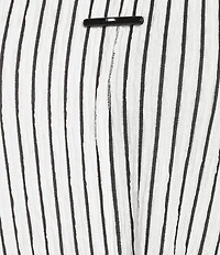 Calessa Plus Size Textured Knit Asymmetric Hem Striped Tunic