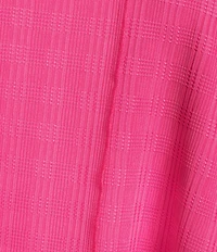 Calessa Plus Size Textured Knit Asymmetric Hem Tunic