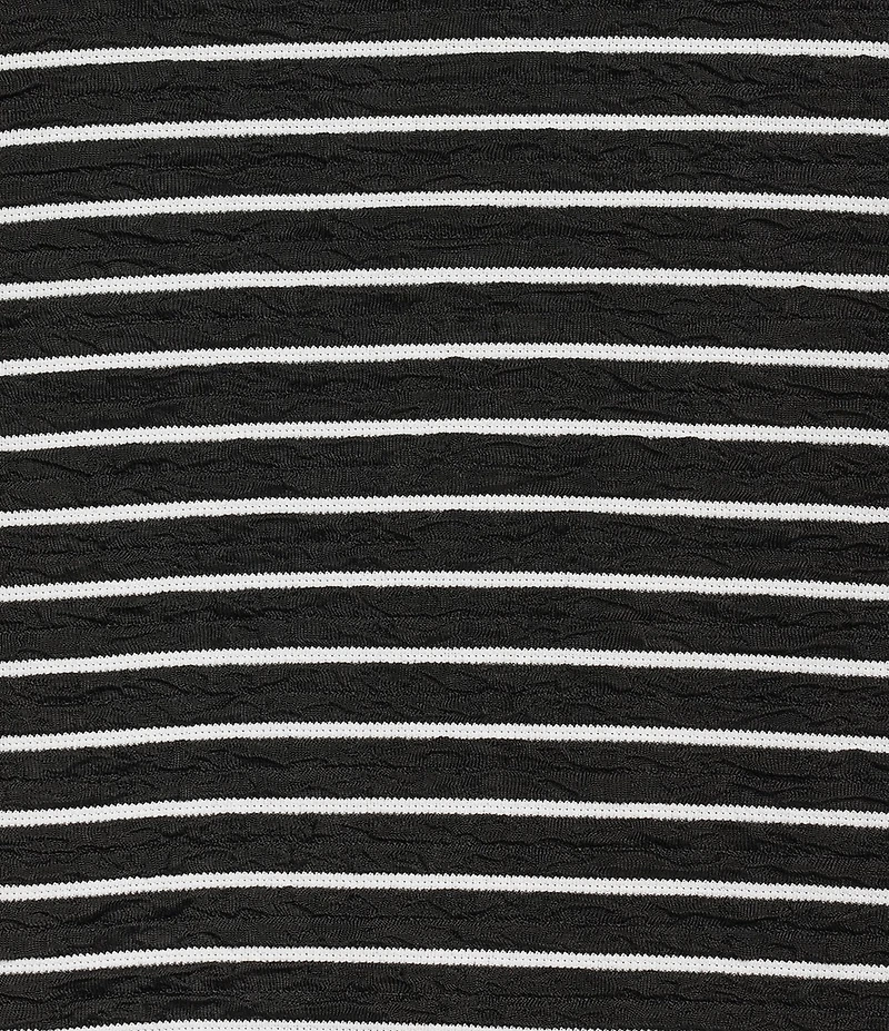 Calessa Plus Size Textured Yarn-Dye Knit Wire Collar 3/4 Roll-Tab Sleeve Quarter Zip-Up Tunic