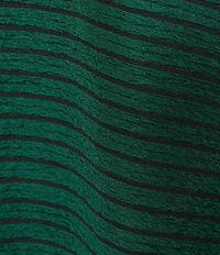 Calessa Plus Size Textured Yarn-Dye Wire Collar 3/4 Roll-Tab Sleeve Quarter-Zip Knit Top