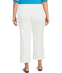 Calessa Plus Size Wide Leg Cropped Pull-On Pants