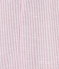 Calessa Plus Size Woven Textured Stripe Band Collar Elbow Length Sleeve Tunic