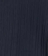 Calessa Plus Size Woven Textured Stripe Band Collar Elbow Length Sleeve Tunic