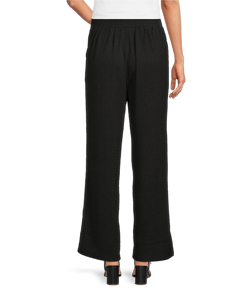 Calessa Ponte Knit Wide Leg Crop Pants