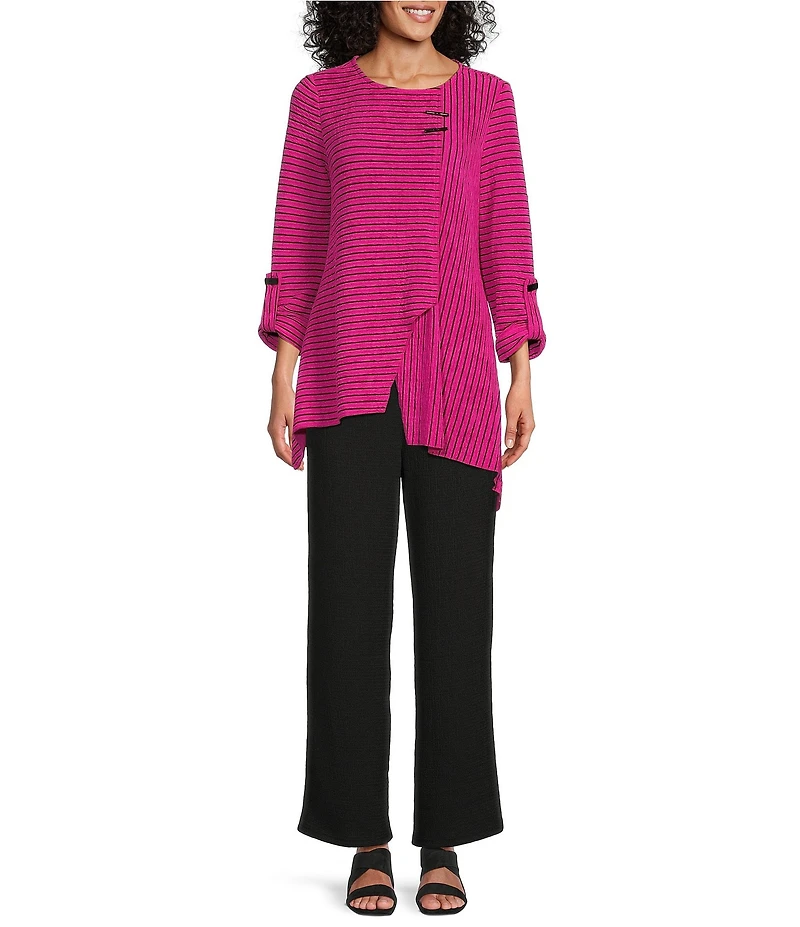 Calessa Ponte Knit Wide Leg Crop Pants