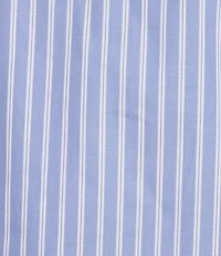 Calessa Short Pearl Sleeve Split V-Neck Striped Woven Blouse