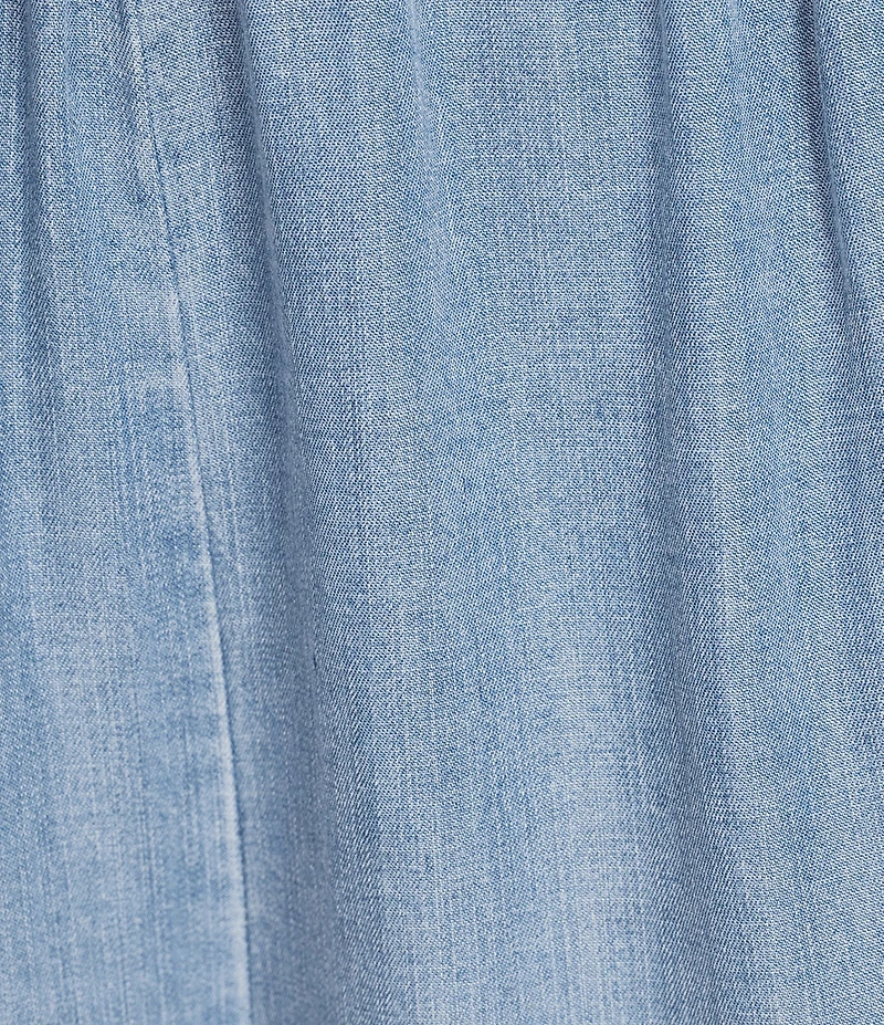 Calessa Smocked Waist Wide Leg Cropped Pants