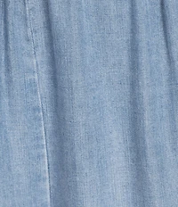 Calessa Smocked Waist Wide Leg Cropped Pants