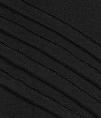 Calessa Tape Detail Knit Pull-On A-Line Midi Knit Skirt