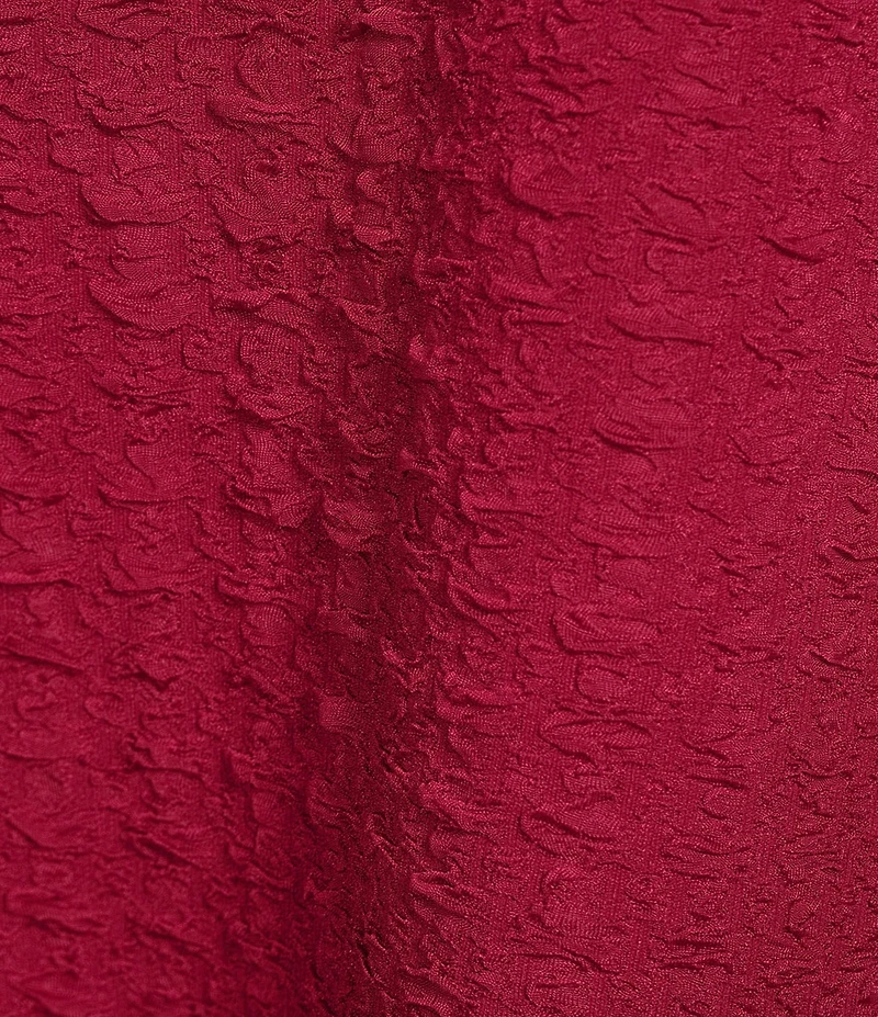 Calessa Textured Plus Size Yarn-Dye Knit Wire Collar 3/4 Roll-Tab Sleeve Quarter-Zip Tunic