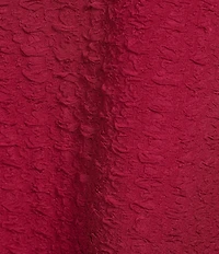 Calessa Textured Plus Size Yarn-Dye Knit Wire Collar 3/4 Roll-Tab Sleeve Quarter-Zip Tunic