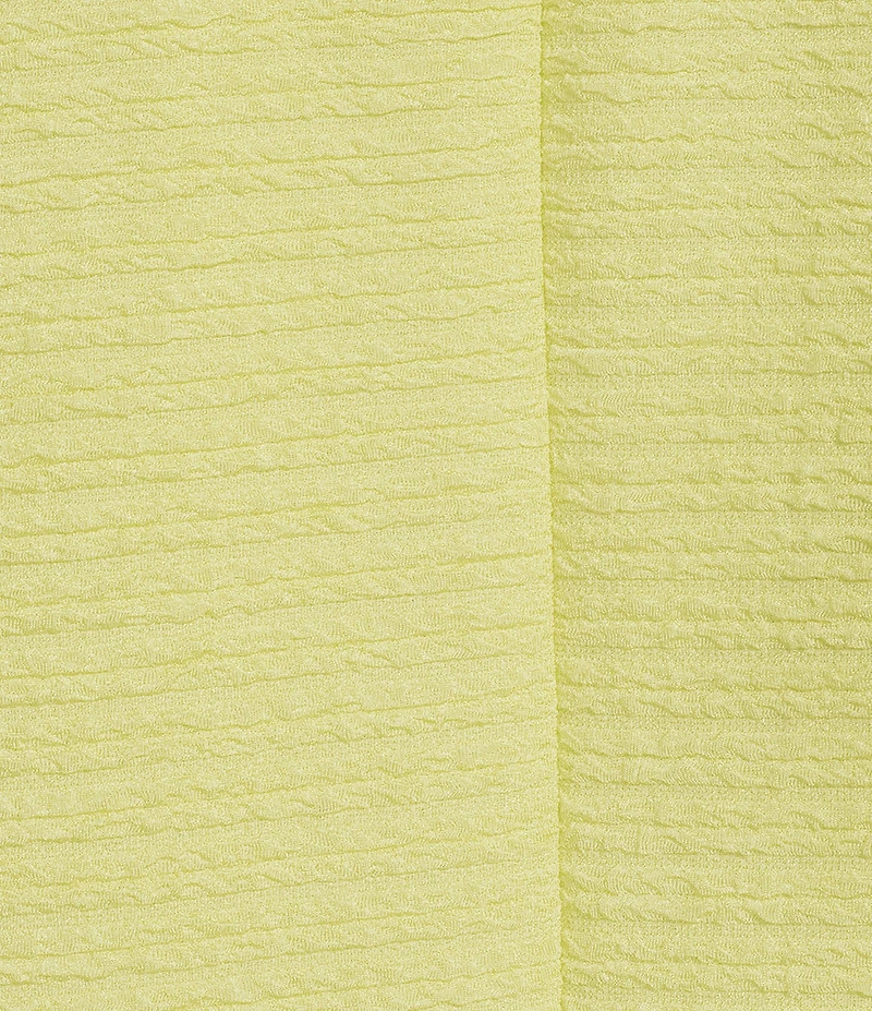 Calessa Textured Pucker Knit Crew Neck 3/4 Flare Sleeve Top