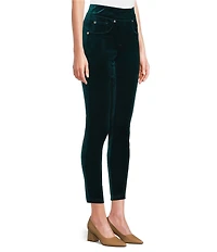 Calessa Velvet Pull On Ankle Skinny Pants