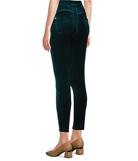 Calessa Velvet Pull On Ankle Skinny Pants