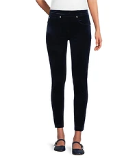 Calessa Velvet Pull On Ankle Skinny Pants
