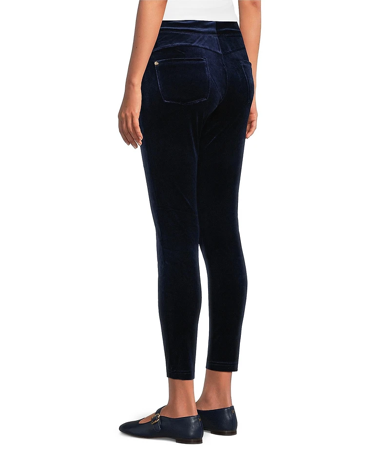 Calessa Velvet Pull On Ankle Skinny Pants