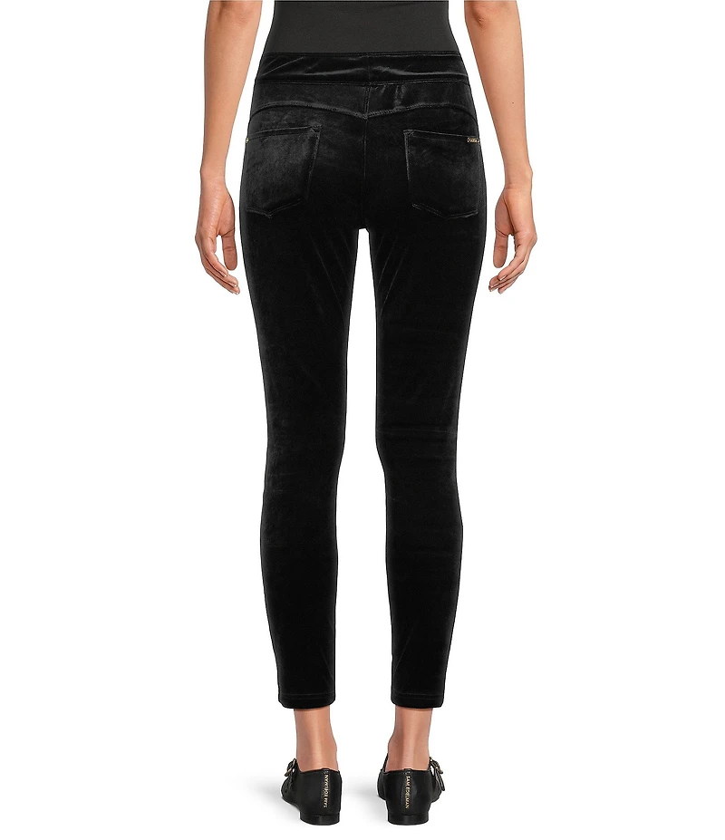 Calessa Velvet Pull On Ankle Skinny Pants