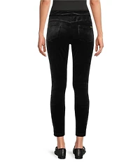 Calessa Velvet Pull On Ankle Skinny Pants