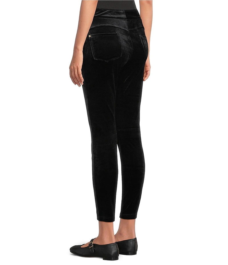 Calessa Velvet Pull On Ankle Skinny Pants