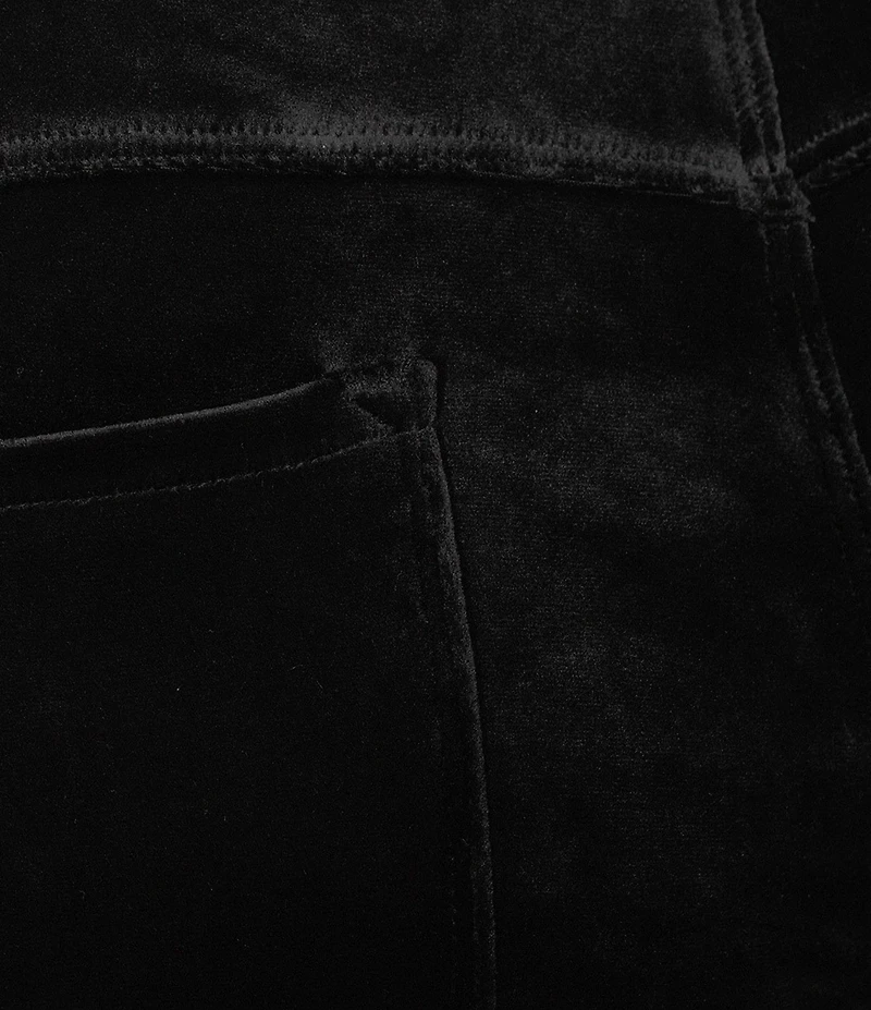 Calessa Velvet Pull On Ankle Skinny Pants