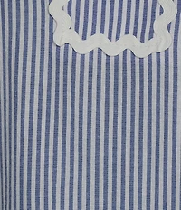 Calessa Woven Split Stand Round Neck Short Layered Sleeve Tunic