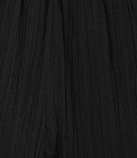 Calessa Woven Wide Leg Embroidered Hem Pull-On Pants