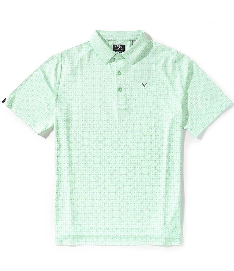 Callaway Short Sleeve Foulard Print Golf Polo Shirt
